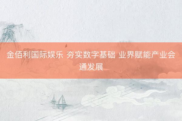 金佰利国际娱乐 夯实数字基础 业界赋能产业会通发展