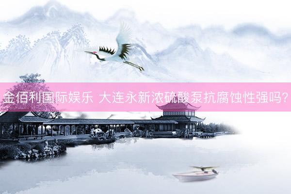 金佰利国际娱乐 大连永新浓硫酸泵抗腐蚀性强吗？