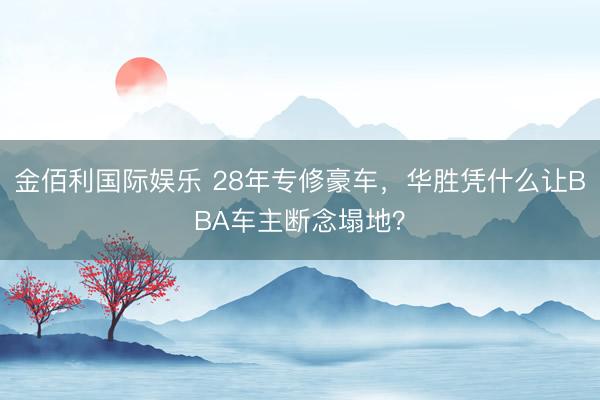 金佰利国际娱乐 28年专修豪车，华胜凭什么让BBA车主断念塌地？